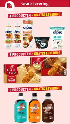 alpro Meal to go Koffie & Karamelsmaak, Meal to go Koffie & Karamelsmaak, 26 vitamins & minerals, 20g protein per pack, no sweeteners - Voorbeeld van een folder van Delhaize, geldig van 30.04.2026 | Pagina: 2