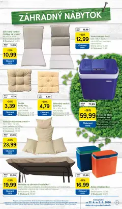 Tesco leták platný od 27.04.2026 | Strana: 5 | Produkty: Nábytok, Stoličky, Vankúš, Chladiaci box