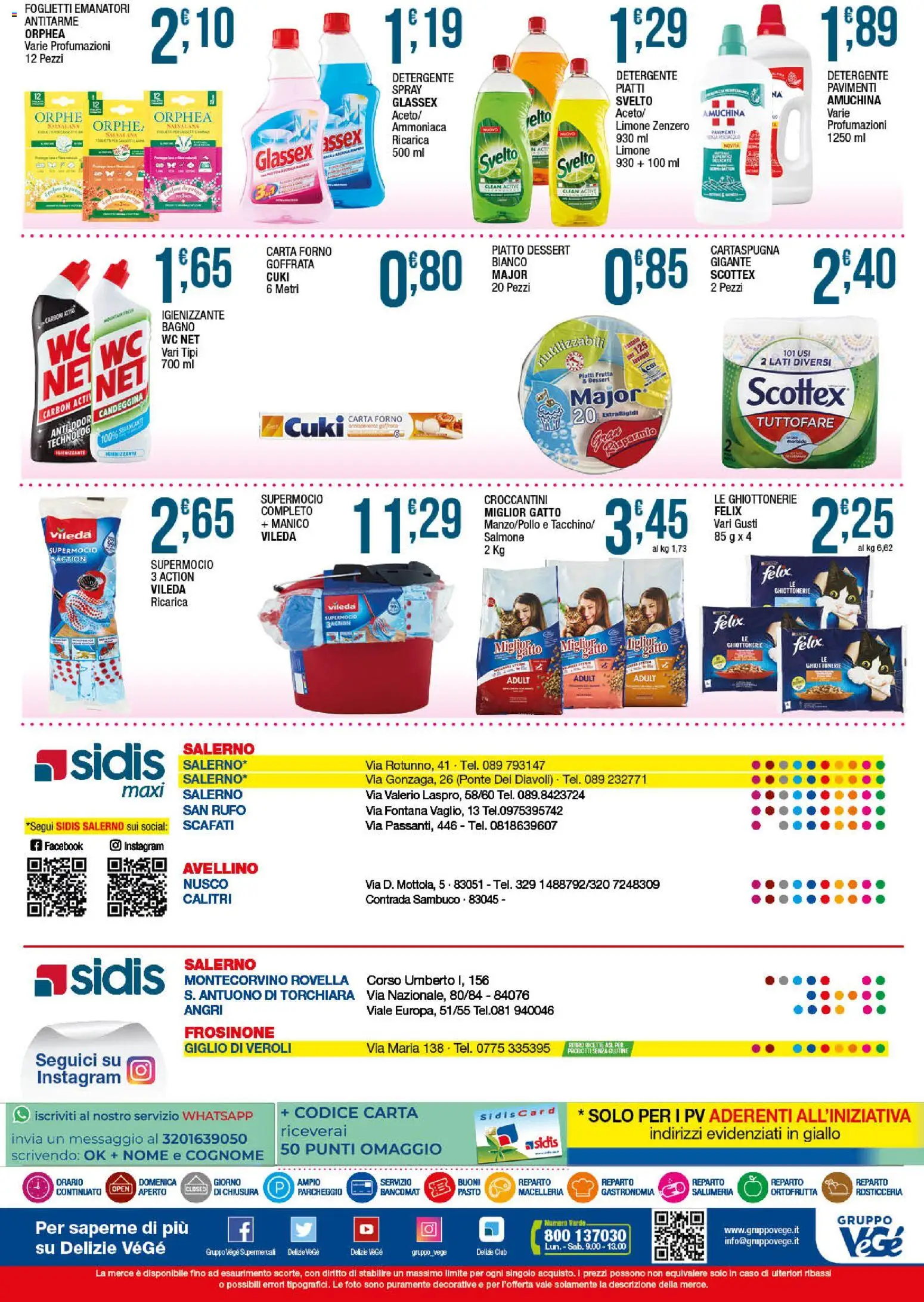 Volantino Sidis del 07.04.2026 | Pagina: 24 | Prodotti: Candeggina, Frutta, Piatto, WC