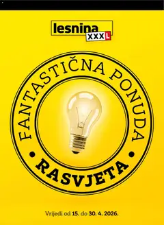 Lesnina Katalog Fantastična ponuda rasvjete - Pregled kataloga iz trgovine Lesnina, vrijedi od 15.04.2026