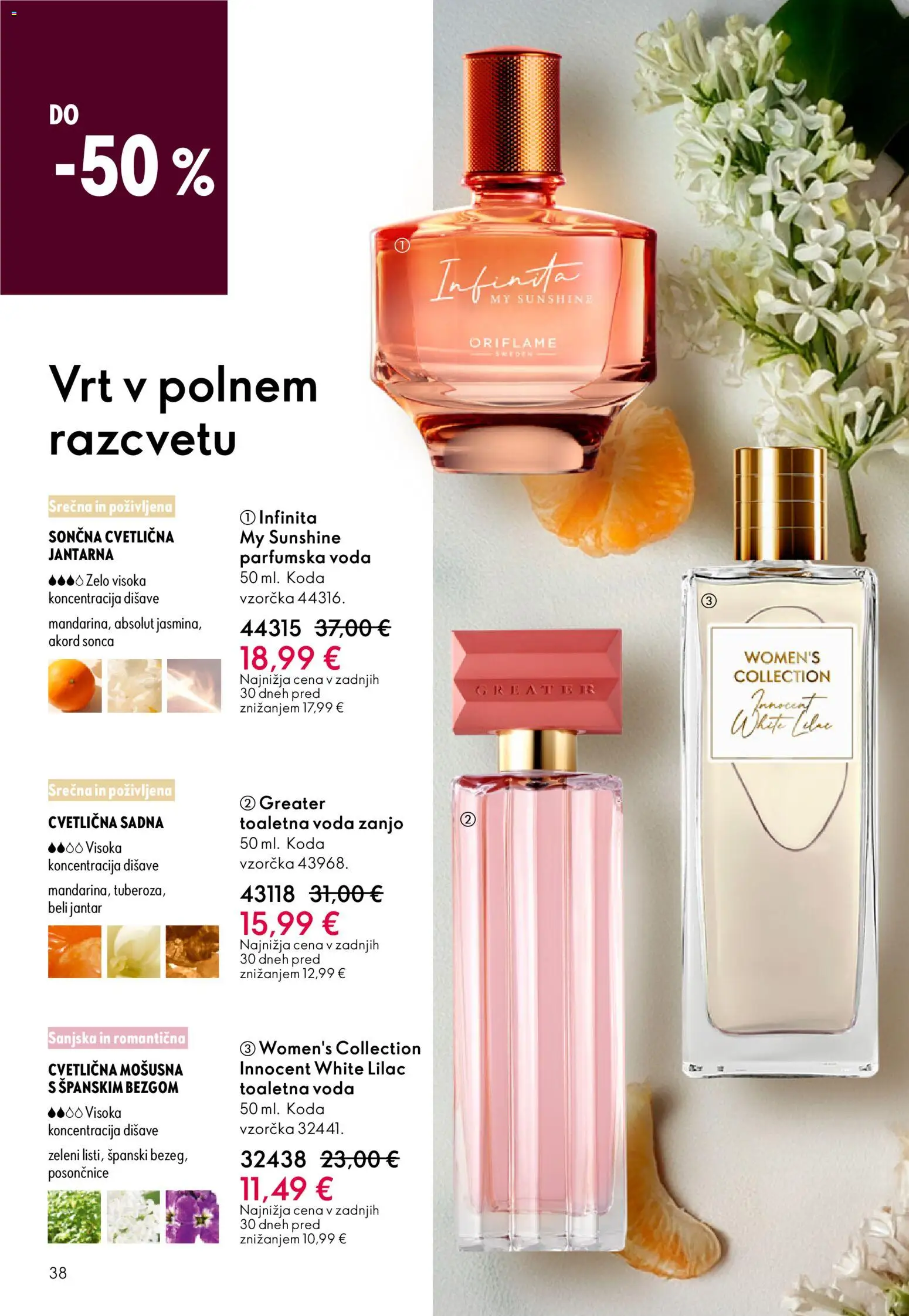 Novi Oriflame katalog ponudbe – veljaven od 11.03.2026 | Stran: 38 | Izdelki: Voda, Toaletna voda, Parfumska voda