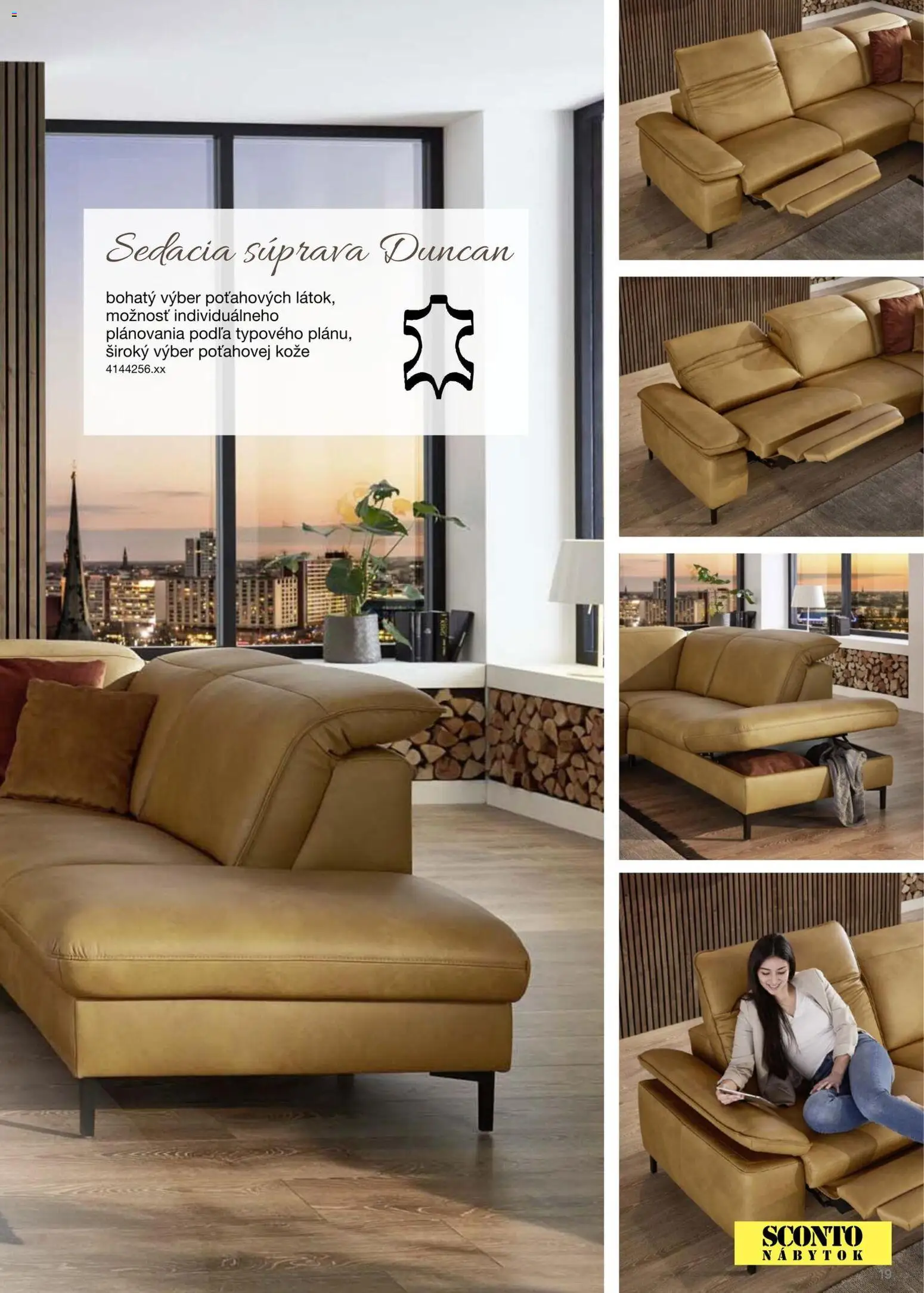 Nové Sconto nábytok akcie – leták je platný od 15.12.2025 | Strana: 19 | Produkty: Nábytok, Sedacia súprava
