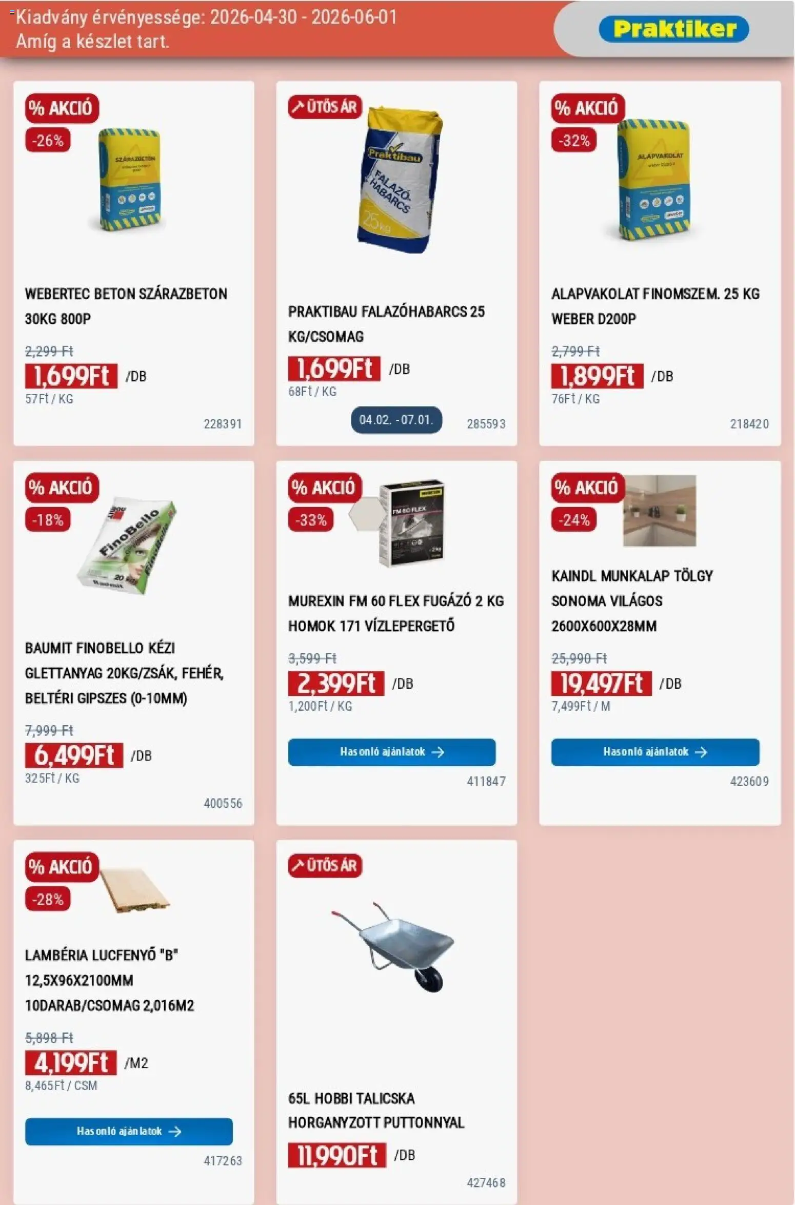 Praktiker akciós ujság - amely érvényes a következő dátumtól: 30.04.2026 | Oldal: 13