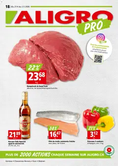 Aligro aktionen Chavannes, Matran, Genève, Sion ab 27.04.2026 gültig