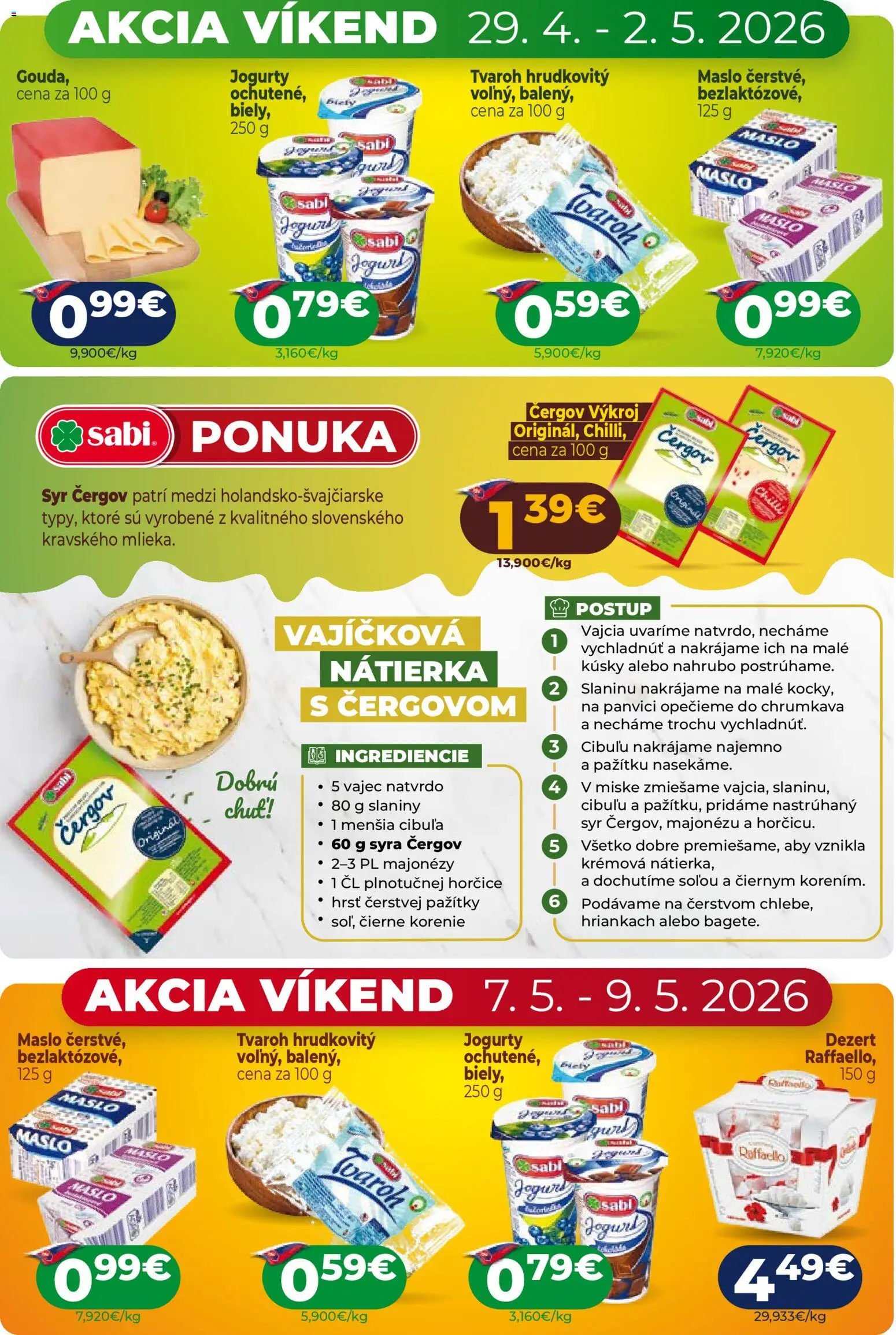 Nové Milk Agro akcie – leták je platný od 29.04.2026 | Strana: 3 | Produkty: Syr, Vajcia, Čierne korenie, Tvaroh