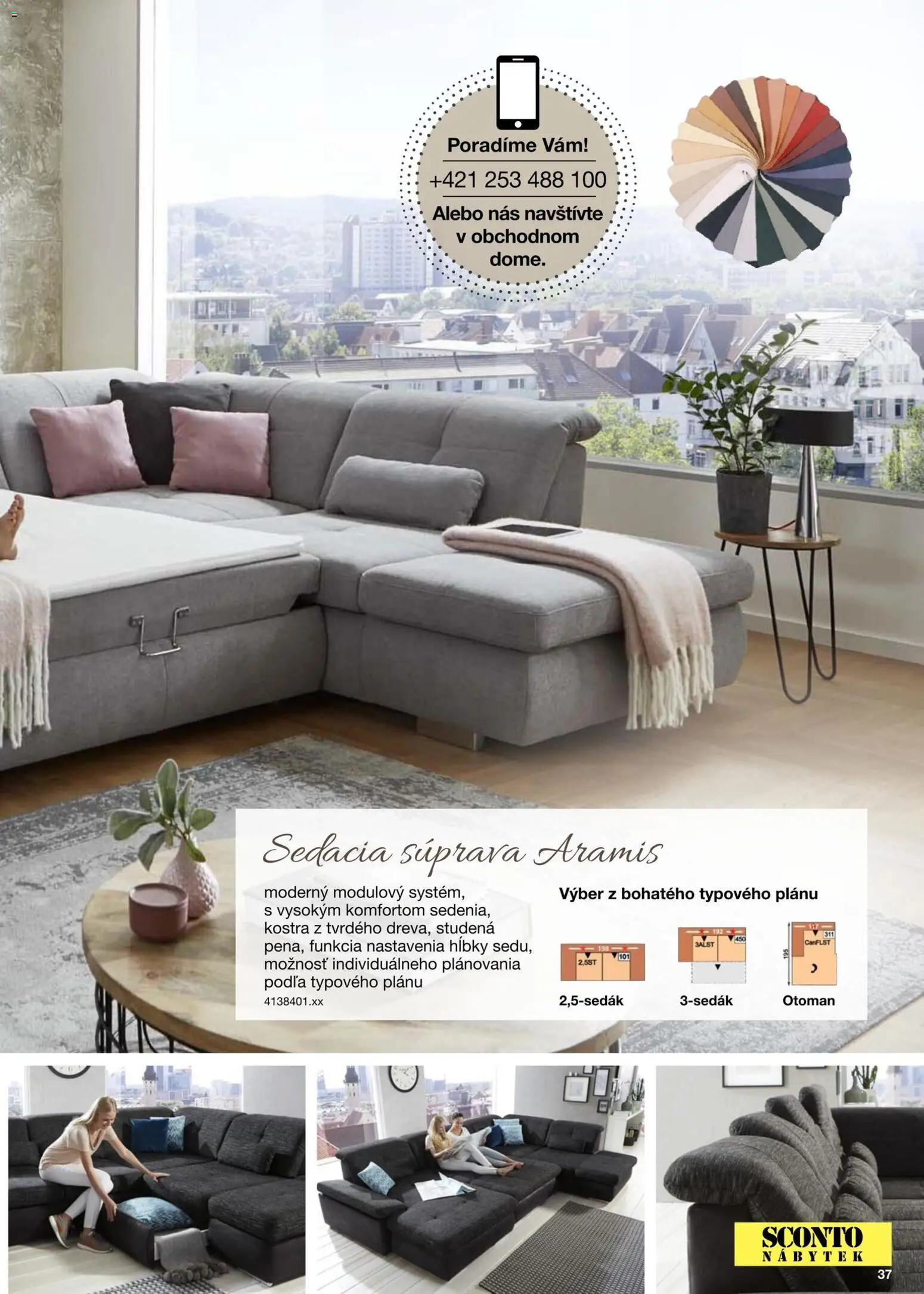 Nové Sconto nábytok akcie – leták je platný od 15.12.2025 | Strana: 37 | Produkty: Sedacia súprava