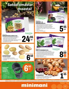 Minimani-mainoslehti voimassa 28.04.2026 alkaen | Sivu: 11 | Tuotteet: Salottisipuli, Ämpäri