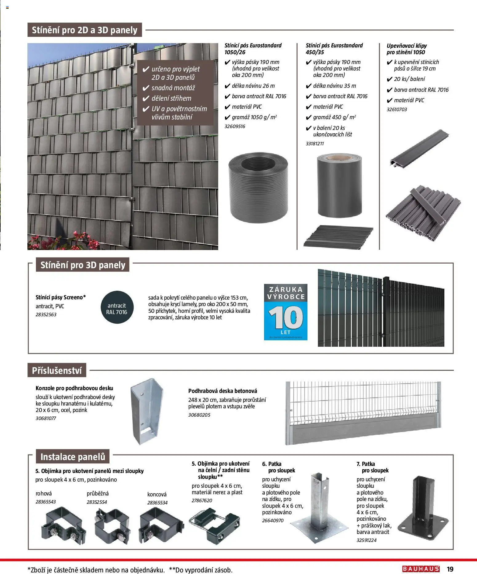 Bauhaus katalog Ploty a zahradní domky od 11.03.2026 | Strana: 19 | Produkty: Desky