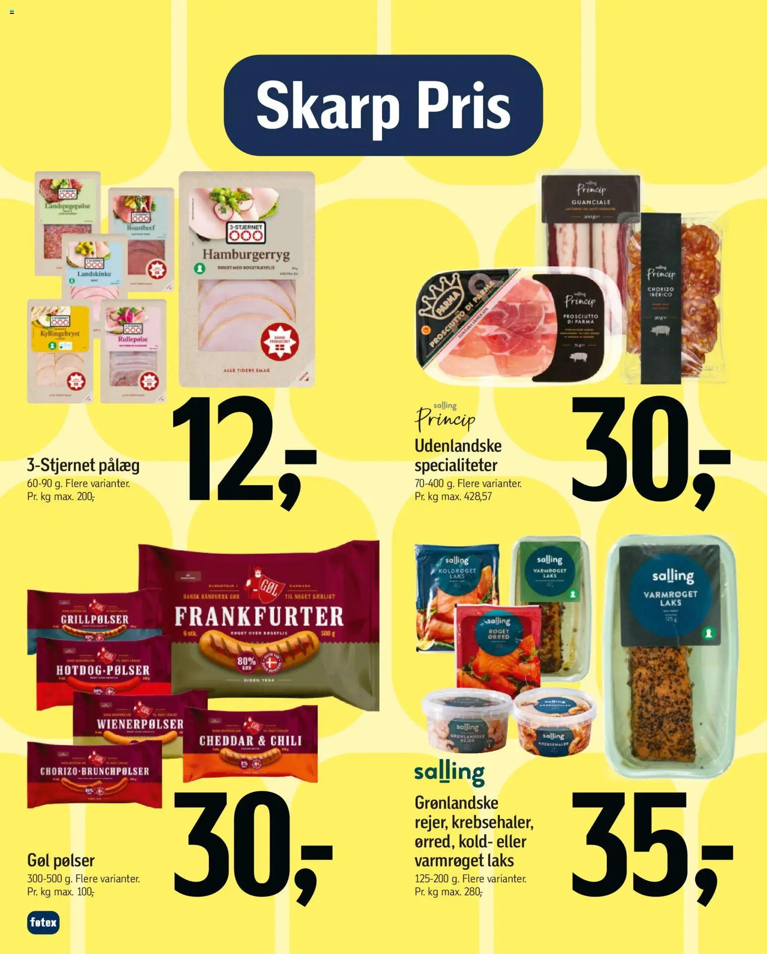 Føtex tilbudsavis – gyldig fra 01.05.2026 | Side: 8 | Produkter: Cheddar, Pålæg, Hamburgerryg, Rejer