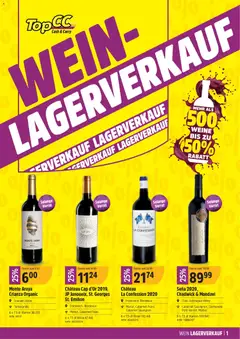 TopCC Aktionen Weinlagerverkauf ab 05.01.2026 gültig