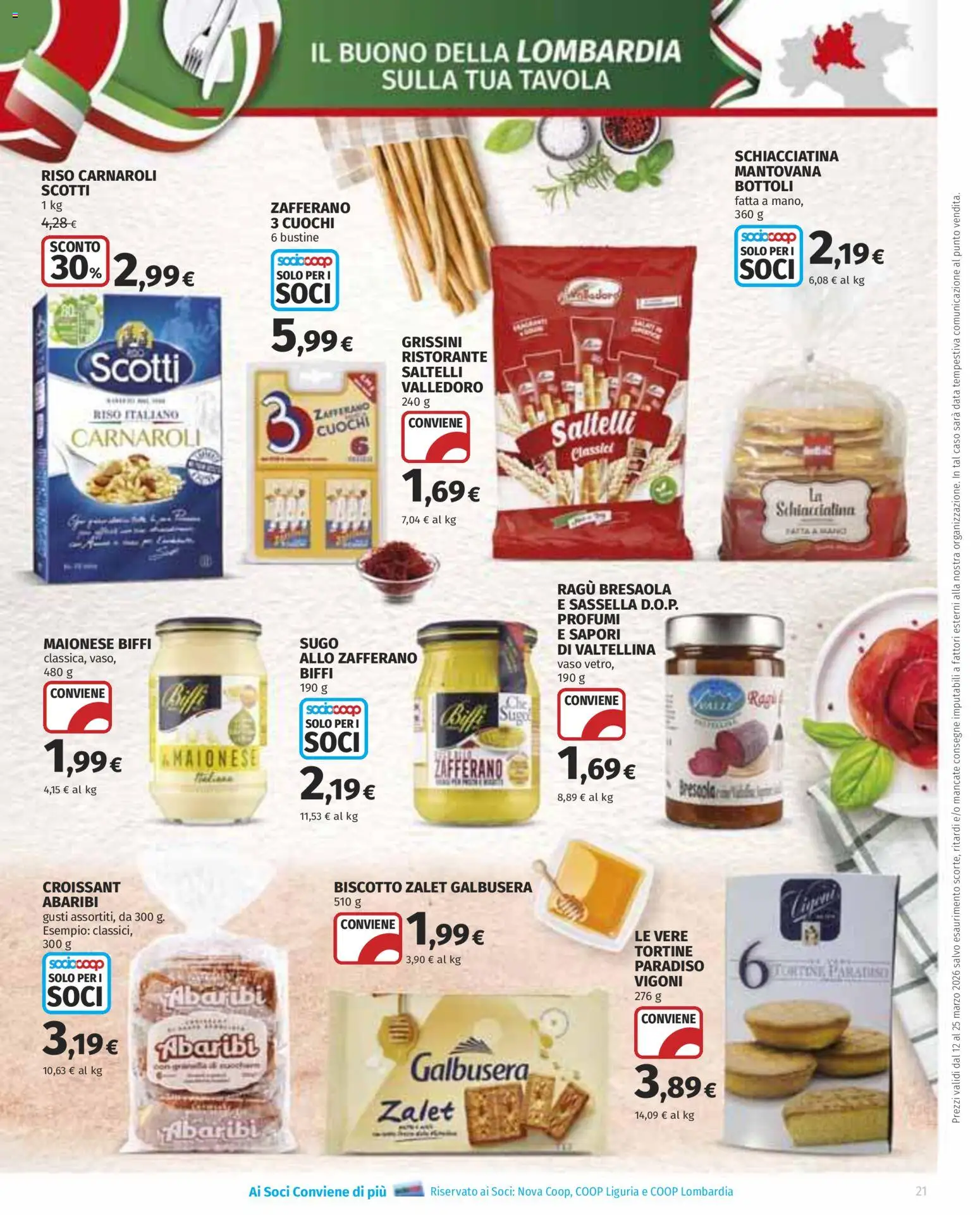 Volantino Ipercoop del 12.03.2026 | Pagina: 21 | Prodotti: Riso Carnaroli, Data, Ragú, Grissini