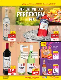 Netto Marken-Discount Prospekt 	 ab 27.04.2026 gültig | Seite: 49 | Produkte: Campari, Merlot, Captain morgan, Ouzo plomari