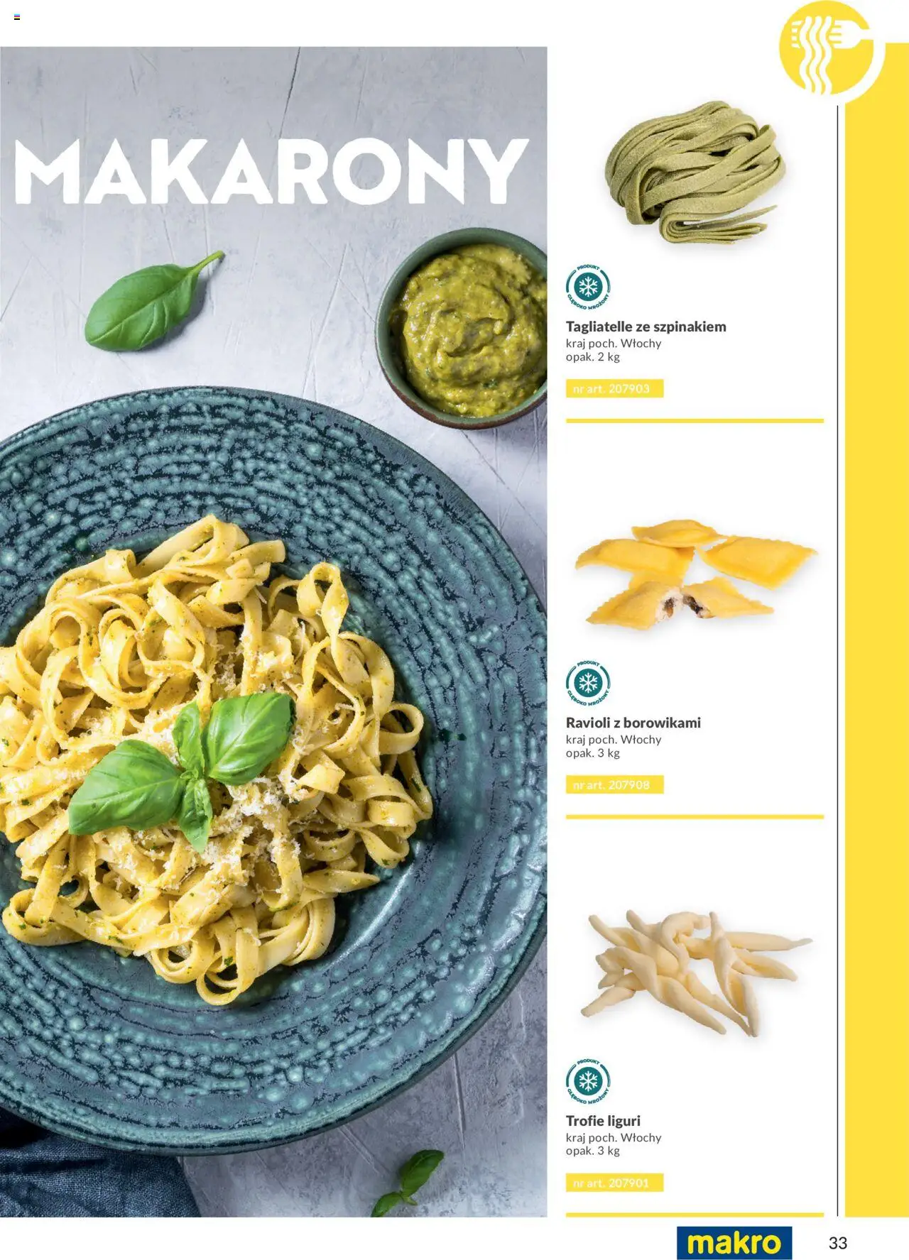 Makro Gazetka - Katalog produktów convenience Smart Chef od 29.05.2025 | Strona: 33 | Produkty: Makarony, Tagliatelle