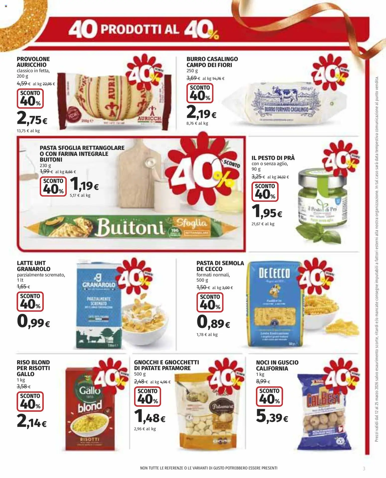 Volantino COOP del 12.03.2026 | Pagina: 3 | Prodotti: Pasta sfoglia, Patate, Burro, Gnocchi