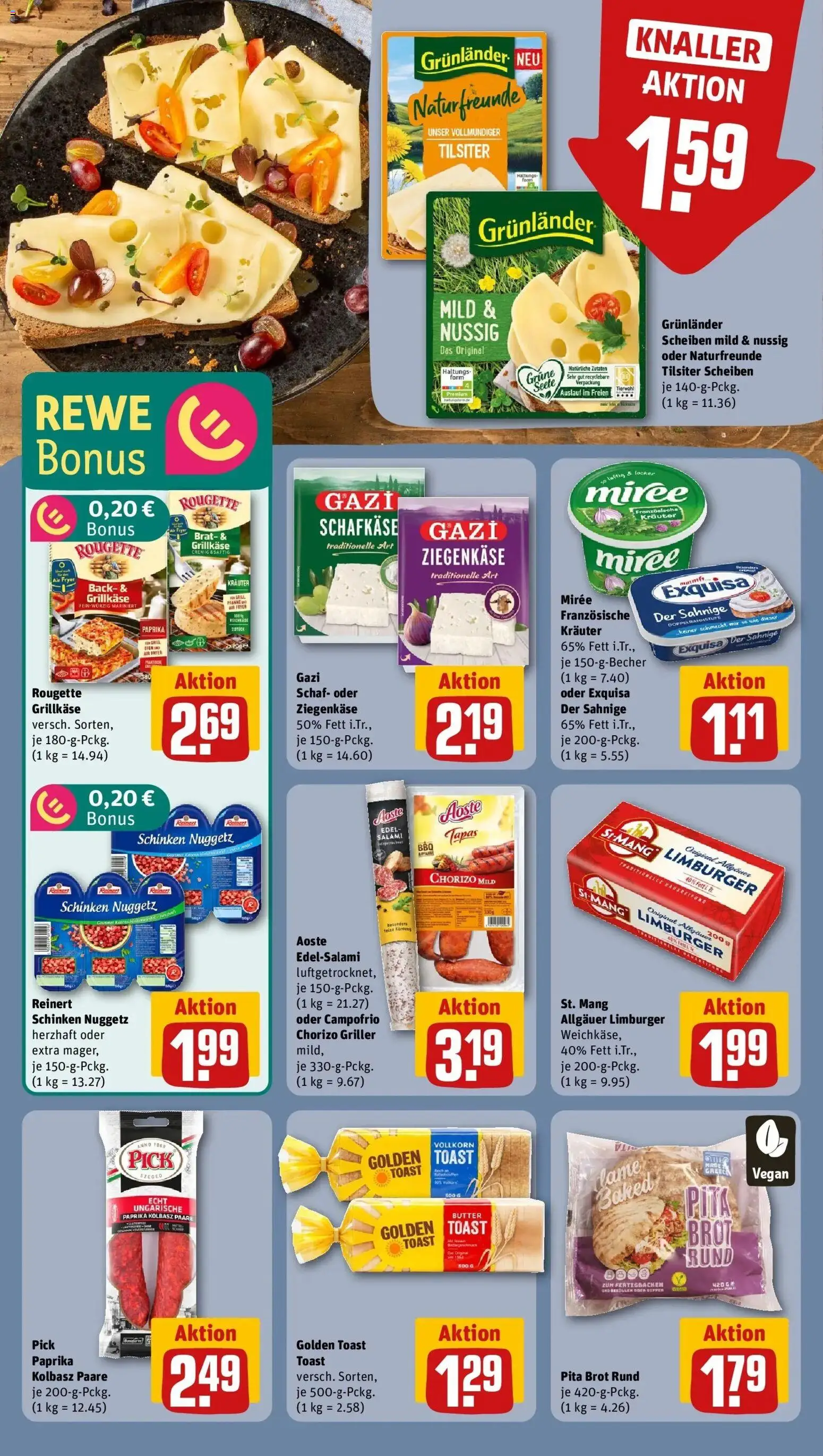 Rewe Prospekt Bad Marienberg	 – gültig ab 12.04.2026 | Seite: 12 | Produkte: Toast, Ziegenkäse, Brot, Griller