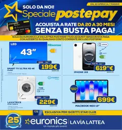 Anteprima del volantino Euronics volantino Acquista a rate senza busta paga valido a partire dal 23.04.2026