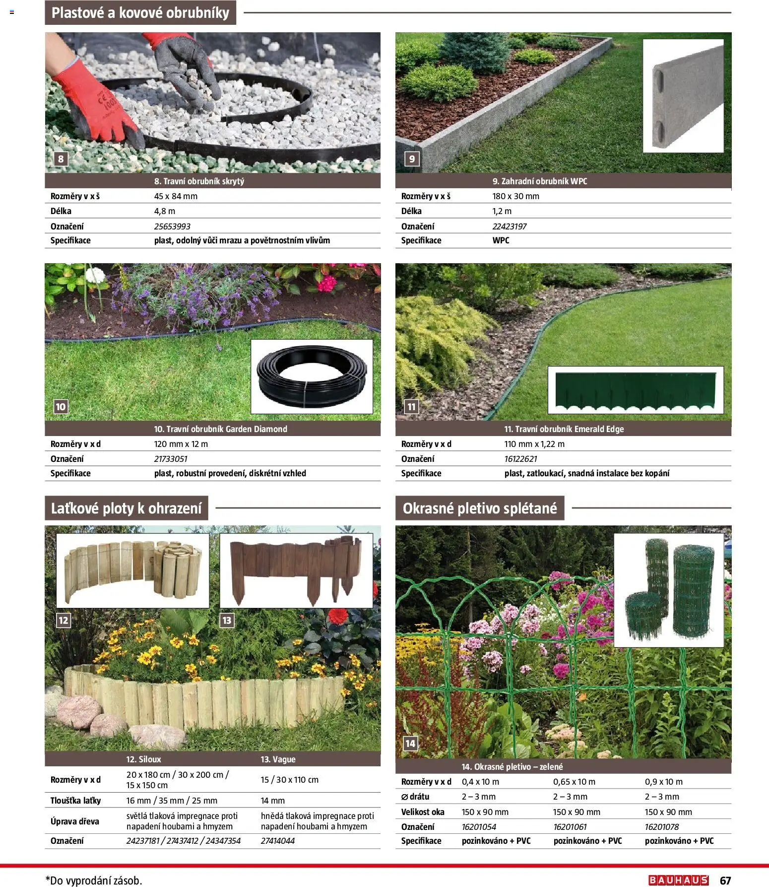 Bauhaus katalog Ploty a zahradní domky od 11.03.2026 | Strana: 67