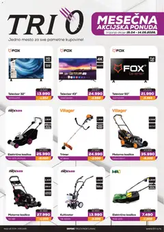 Tri O katalog - pregled Tri O kataloga - važi od 15.04.2026