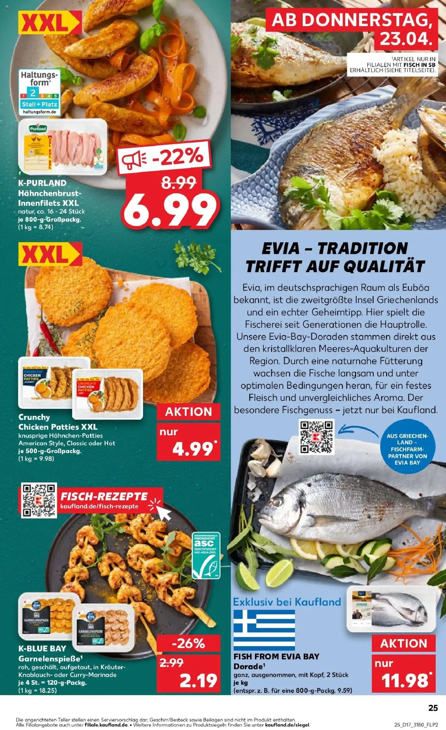 Kaufland Prospekt Bautzen	 – gültig ab 23.04.2026 | Seite: 25 | Produkte: Dorade, Fisch, Fleisch, Hahnchenbrust