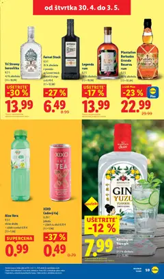 Lidl leták platný od 27.04.2026 | Strana: 61 | Produkty: Borovička, Gin, Fernet Stock, Rum