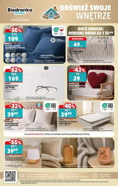 Pogląd oferty "Nawilżacz powietrza z funkcją aromaterapii, Do wyboru trzy rodzaje" - ważna od 25.04.2026 | Strona: 46 | Produkty: Koce, Materac, Poduszka, Koc