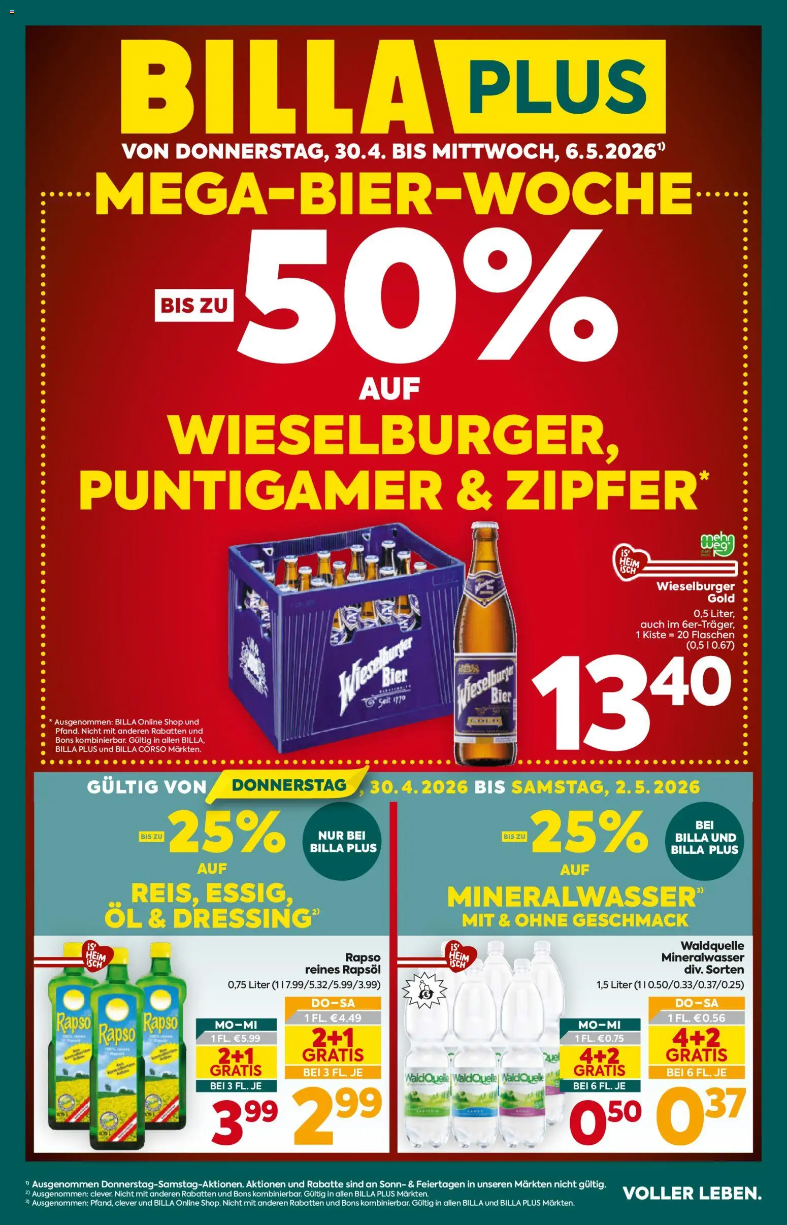 Billa Plus Flugblatt gültig ab 30.04.2026 | Seite: 1