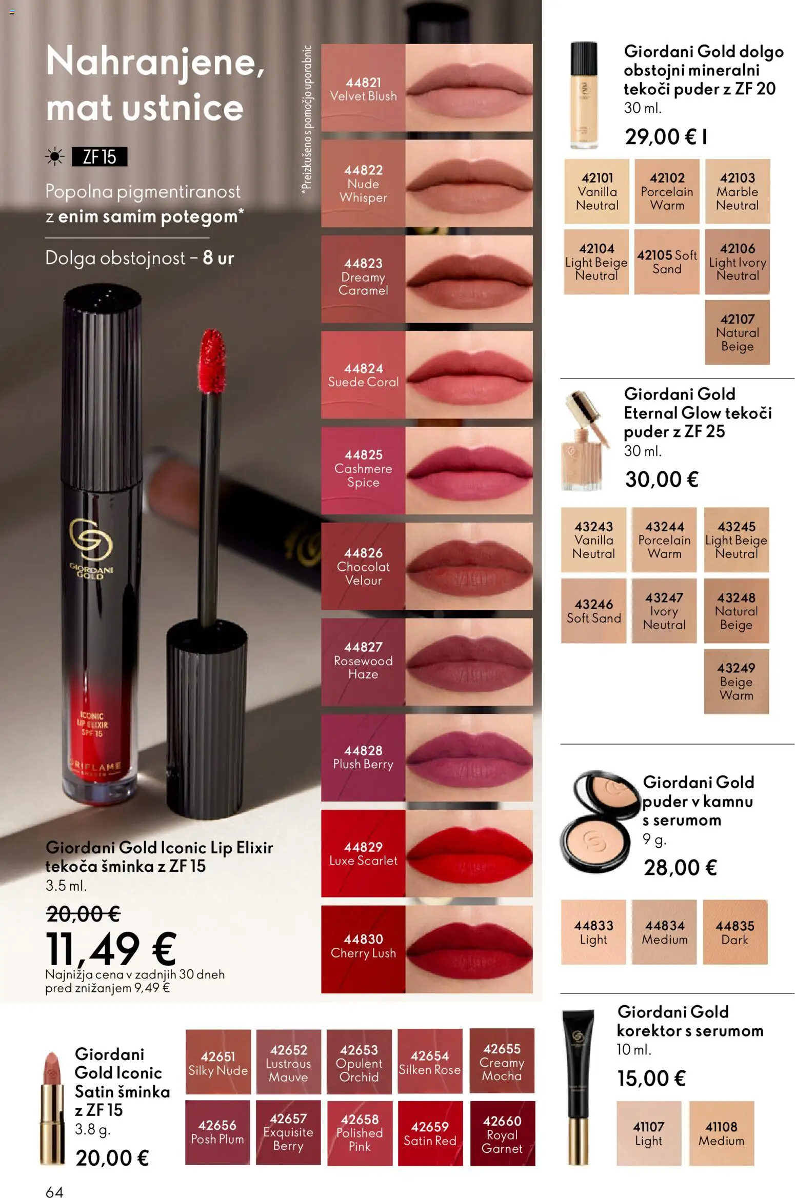 Novi Oriflame katalog ponudbe – veljaven od 11.03.2026 | Stran: 64 | Izdelki: Korektor, Puder