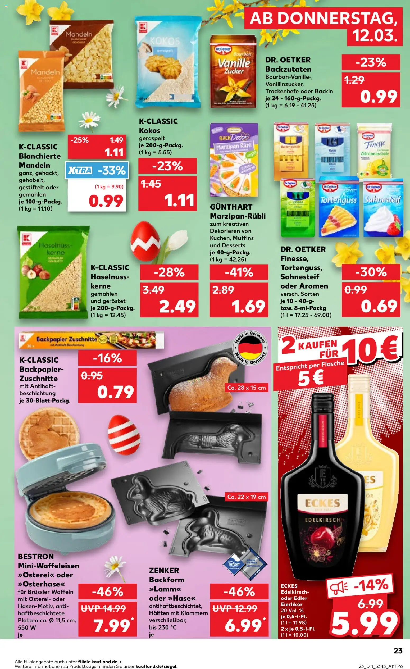 Kaufland Německo leták od 12.03.2026 | Strana: 23 | Produkty: Bourbon, Kokos