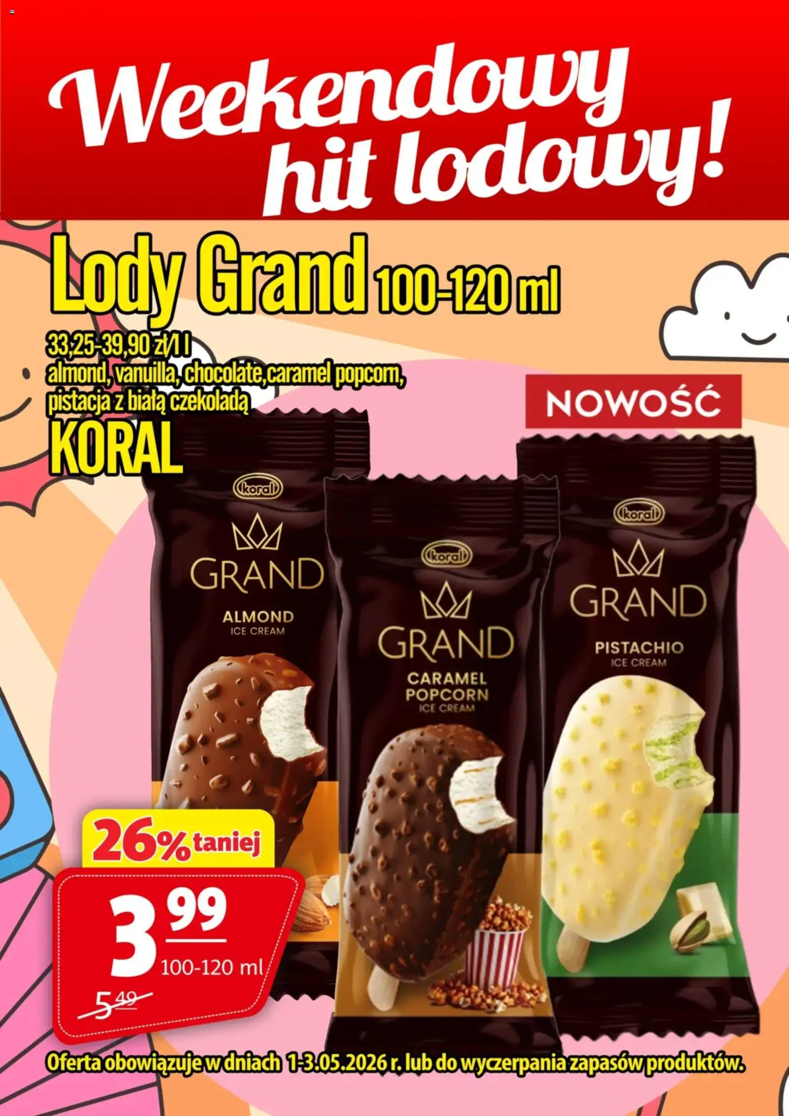 Prim Market promocja - Lody Grand od 01.05.2026 | Strona: 1