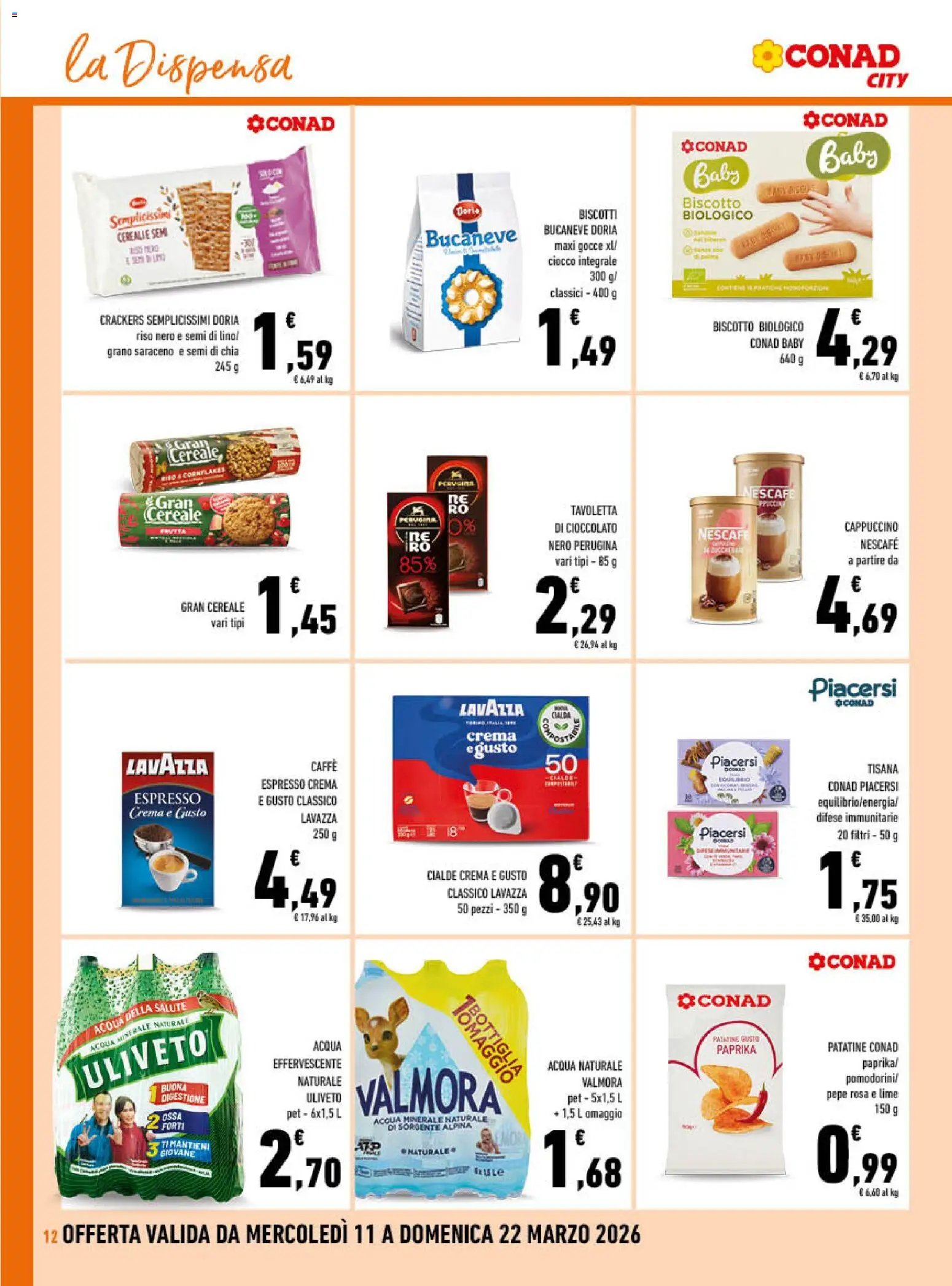 Volantino Conad del 11.03.2026 | Pagina: 12 | Prodotti: Crema, Pepe, Lime, Crackers