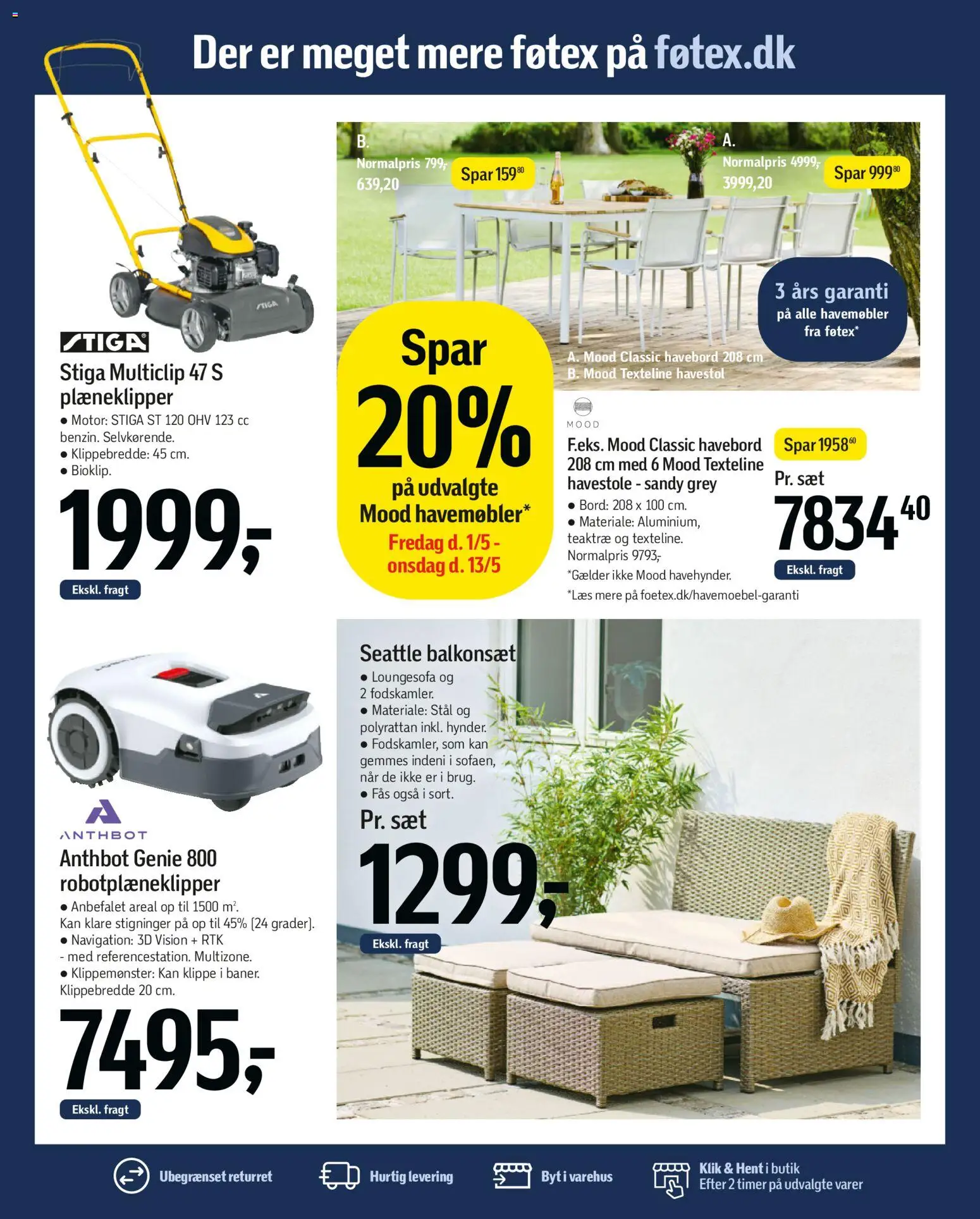 Føtex tilbudsavis – gyldig fra 01.05.2026 | Side: 68 | Produkter: Bord, Havemøbler, Havestole, Navigation