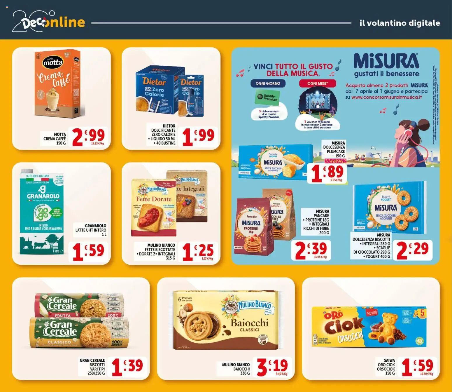 Volantino Decò del 09.04.2026 | Pagina: 25 | Prodotti: Crema, Tè, Latte, Fette biscottate