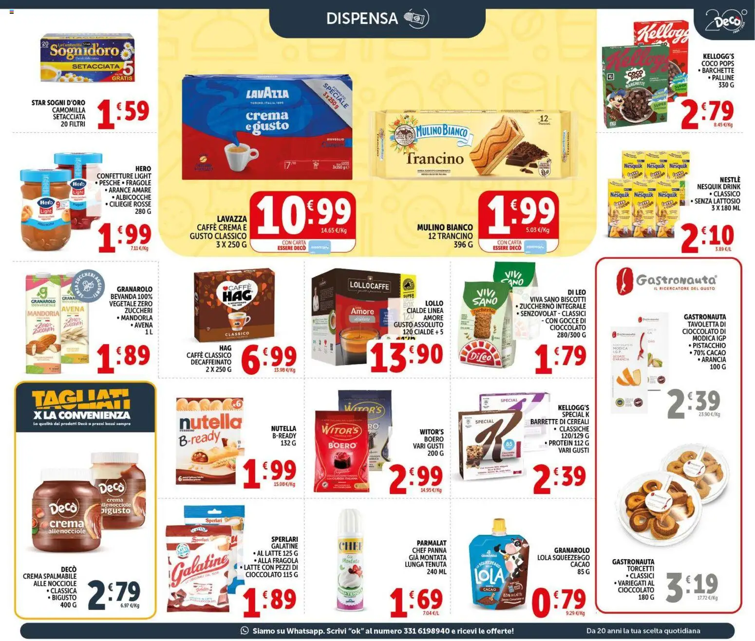 Volantino Decò del 09.04.2026 | Pagina: 13 | Prodotti: Crema, Nutella, Cacao, Lavazza
