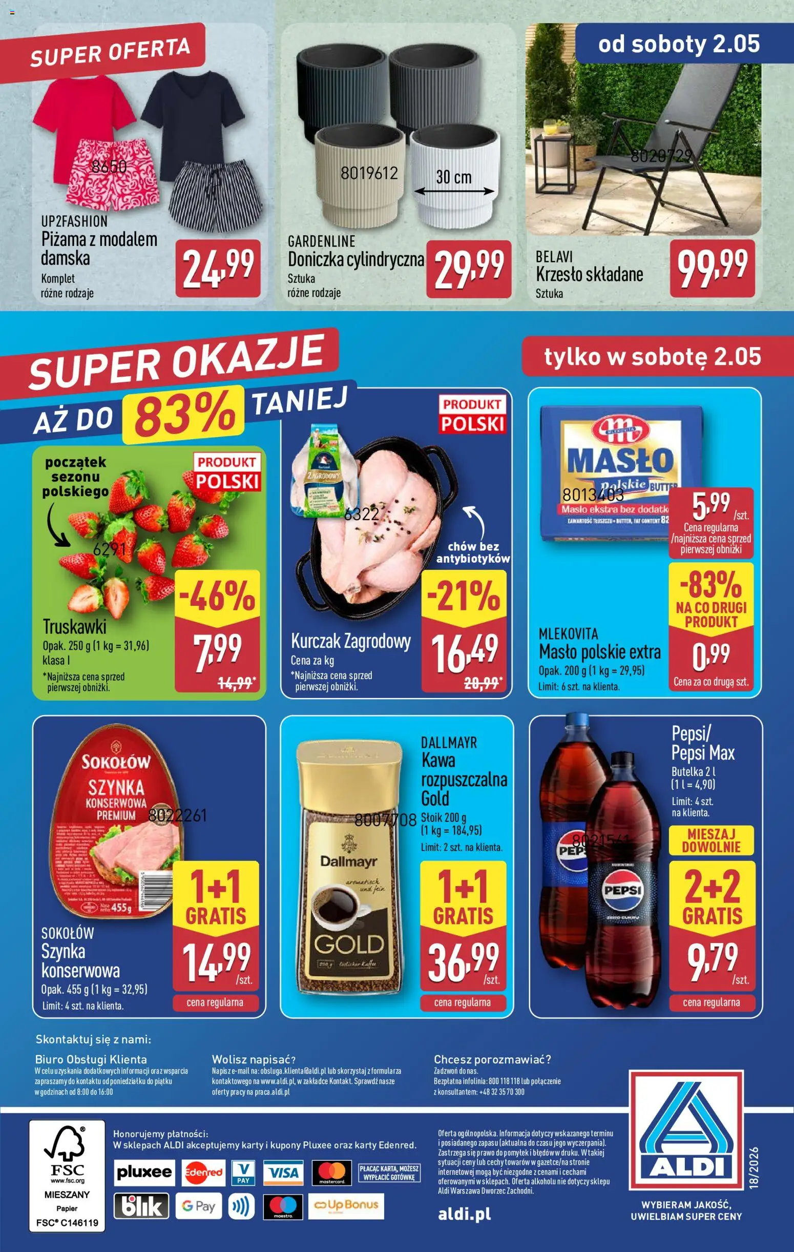 Aldi Polsko leták od 27.04.2026 | Strana: 43 | Produkty: Máslo, Pepsi, Karty, Pepsi Max
