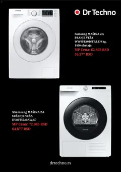Dr Techno katalog - pregled Dr Techno kataloga - važi od 01.04.2026 | Strana: 2 | Proizvode: Mašina za pranje veša, Mašina za sušenje veša