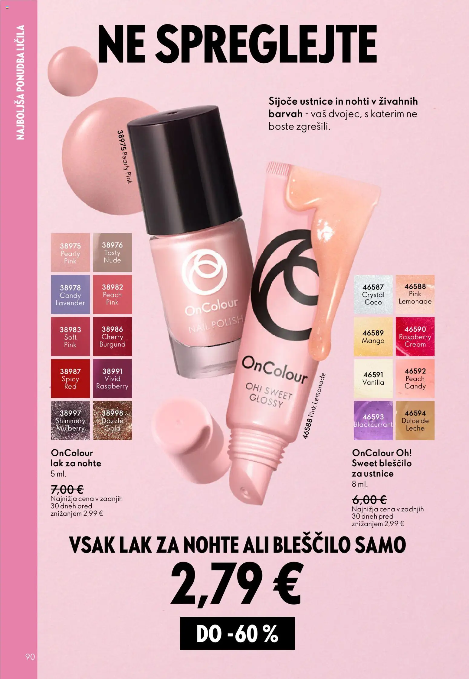 Novi Oriflame katalog ponudbe – veljaven od 11.03.2026 | Stran: 90 | Izdelki: Licila, Lak za nohte, Lak, Mango