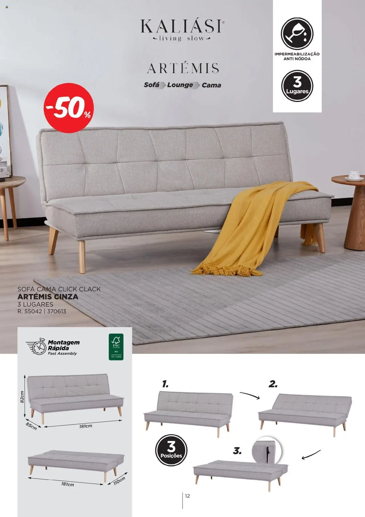 Espaço Casa - Catálogo Kaliási - Sofás Camas │ válido de 21.07.2025 | Página: 12 | Produtos: Cama, Sofá
