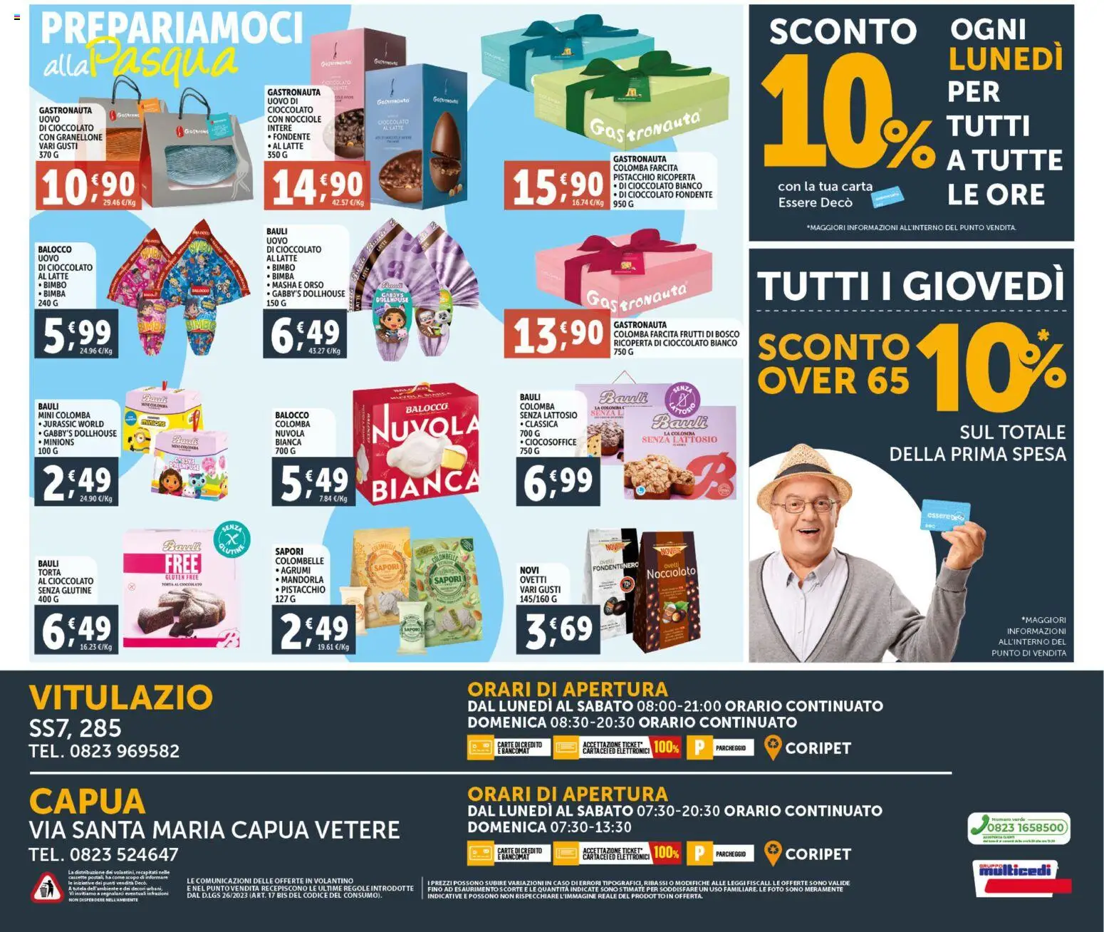 Volantino Decò del 06.03.2026 | Pagina: 20 | Prodotti: Cioccolato, Latte, Agrumi, Torta