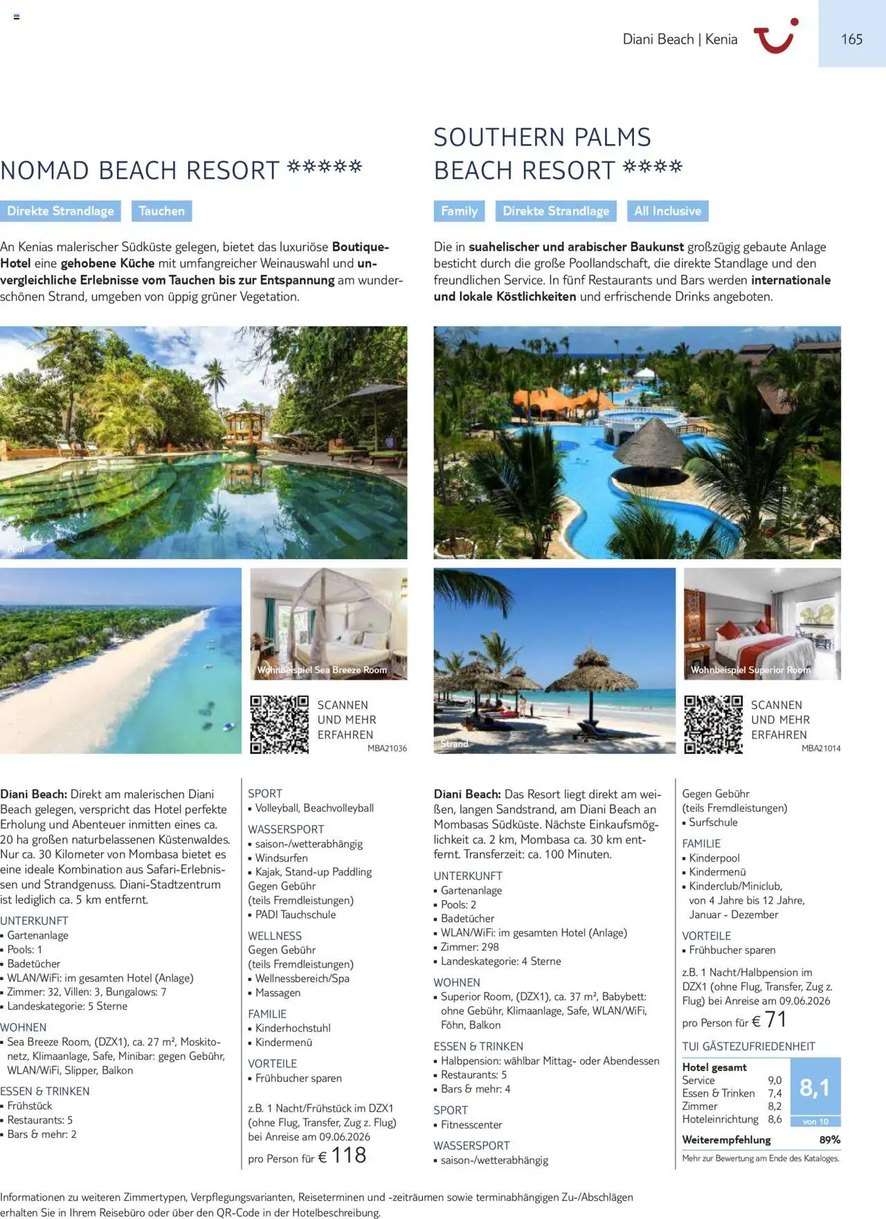 TUI Prospekt  Asien, Afrika, Orient & Indischer Ozean 2025/26 	 – gültig ab 01.11.2025 | Seite: 165 | Produkte: Babybett, Küche