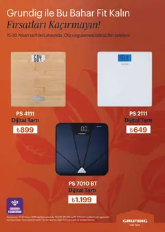 16.04.2026 tarihinden itibaren geçerli olan Arçelik kataloğu önizlemesi | Sayfa: 102 | Ürünler: Tartı