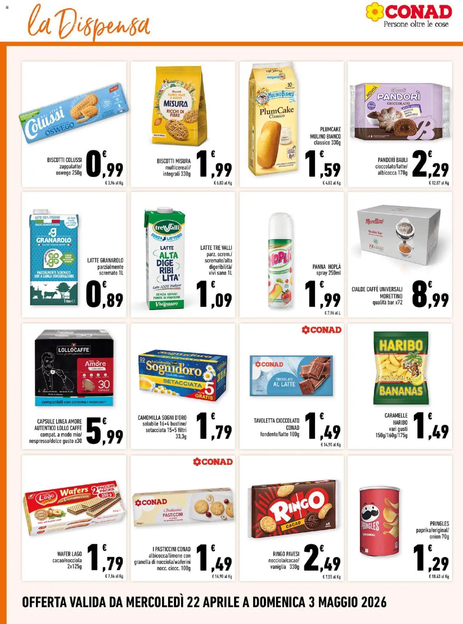 Volantino Conad del 22.04.2026 | Pagina: 12 | Prodotti: Cioccolato, Caramelle, Pasta, Cacao
