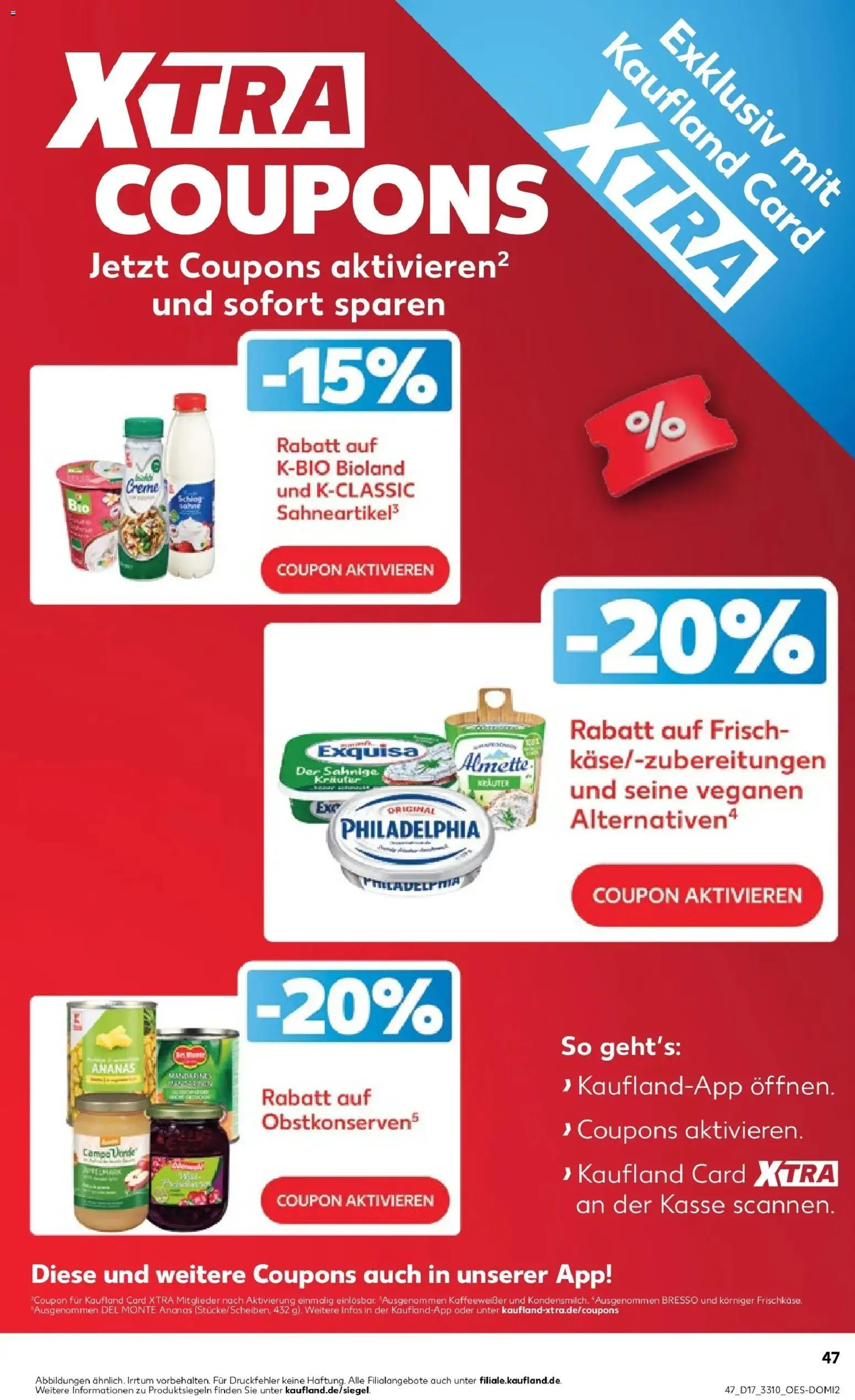 Kaufland Prospekt Bautzen	 – gültig ab 23.04.2026 | Seite: 47 | Produkte: Philadelphia, Ananas, Creme, Exquisa