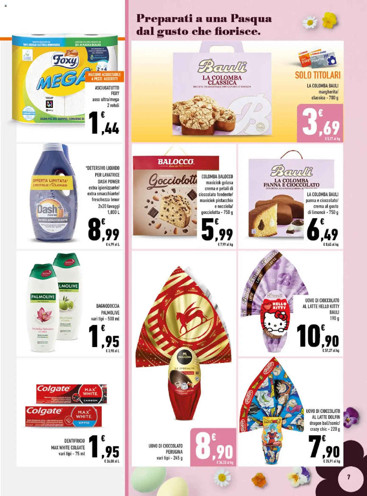 Volantino Conad del 11.03.2026 | Pagina: 7 | Prodotti: Crema, Cioccolato, Latte, Lavatrice
