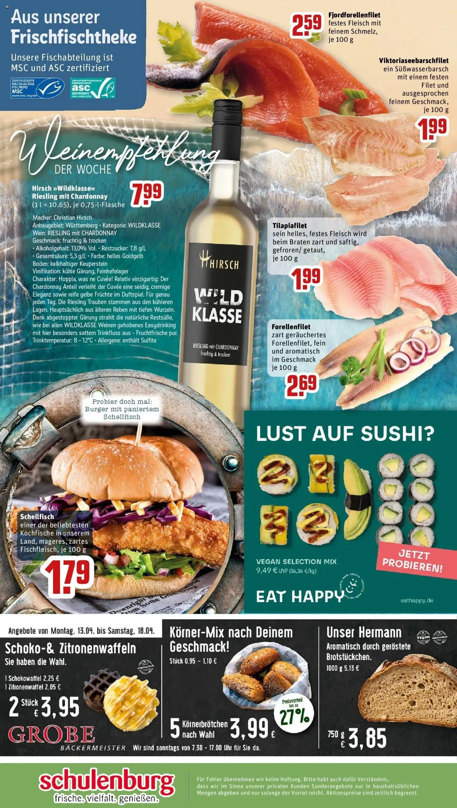 Rewe Prospekt Dortmund	 – gültig ab 12.04.2026 | Seite: 30 | Produkte: Burger, Wein, Fleisch, Uhr