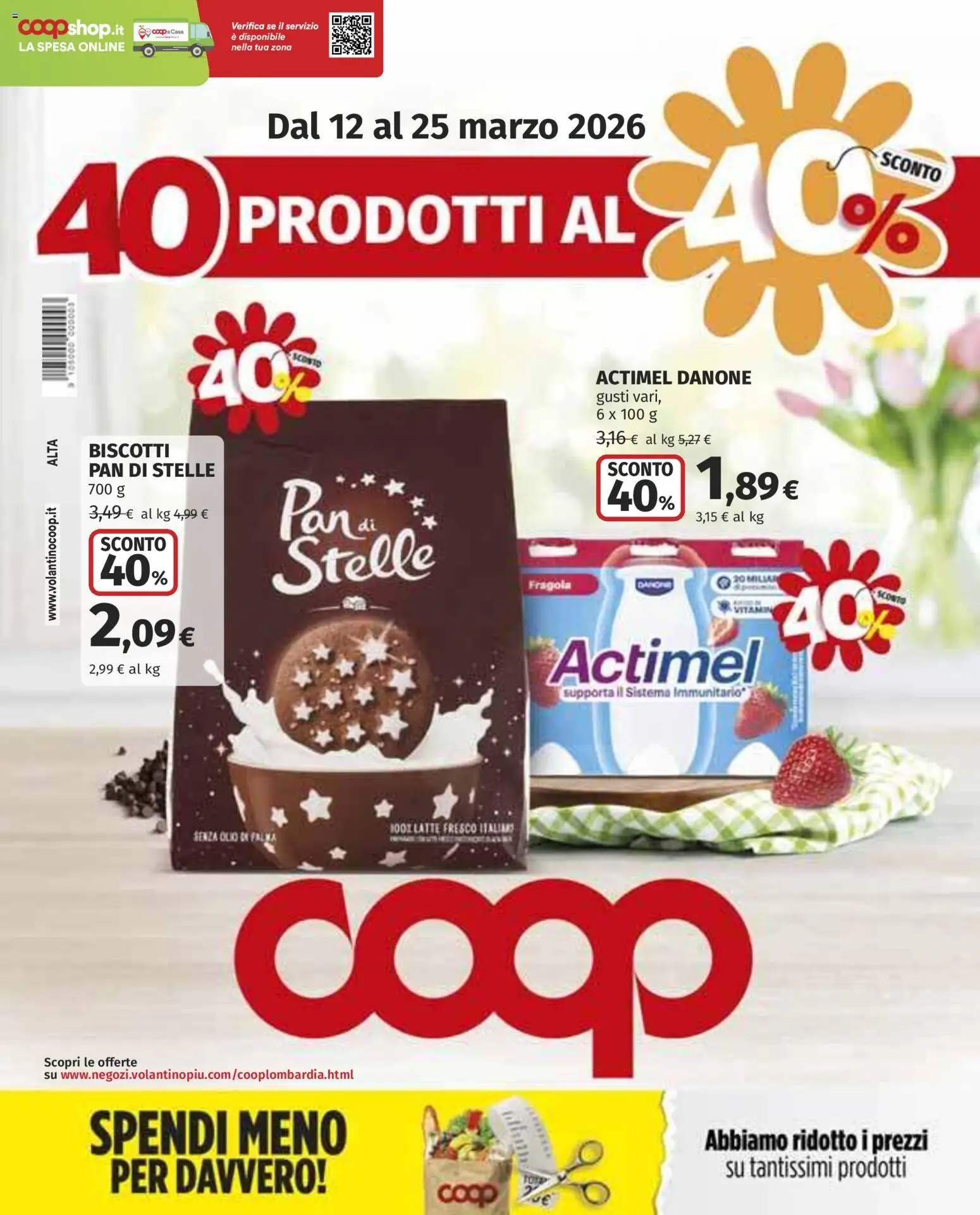 Volantino COOP del 12.03.2026 | Pagina: 1 | Prodotti: Biscotti, Latte, Olio