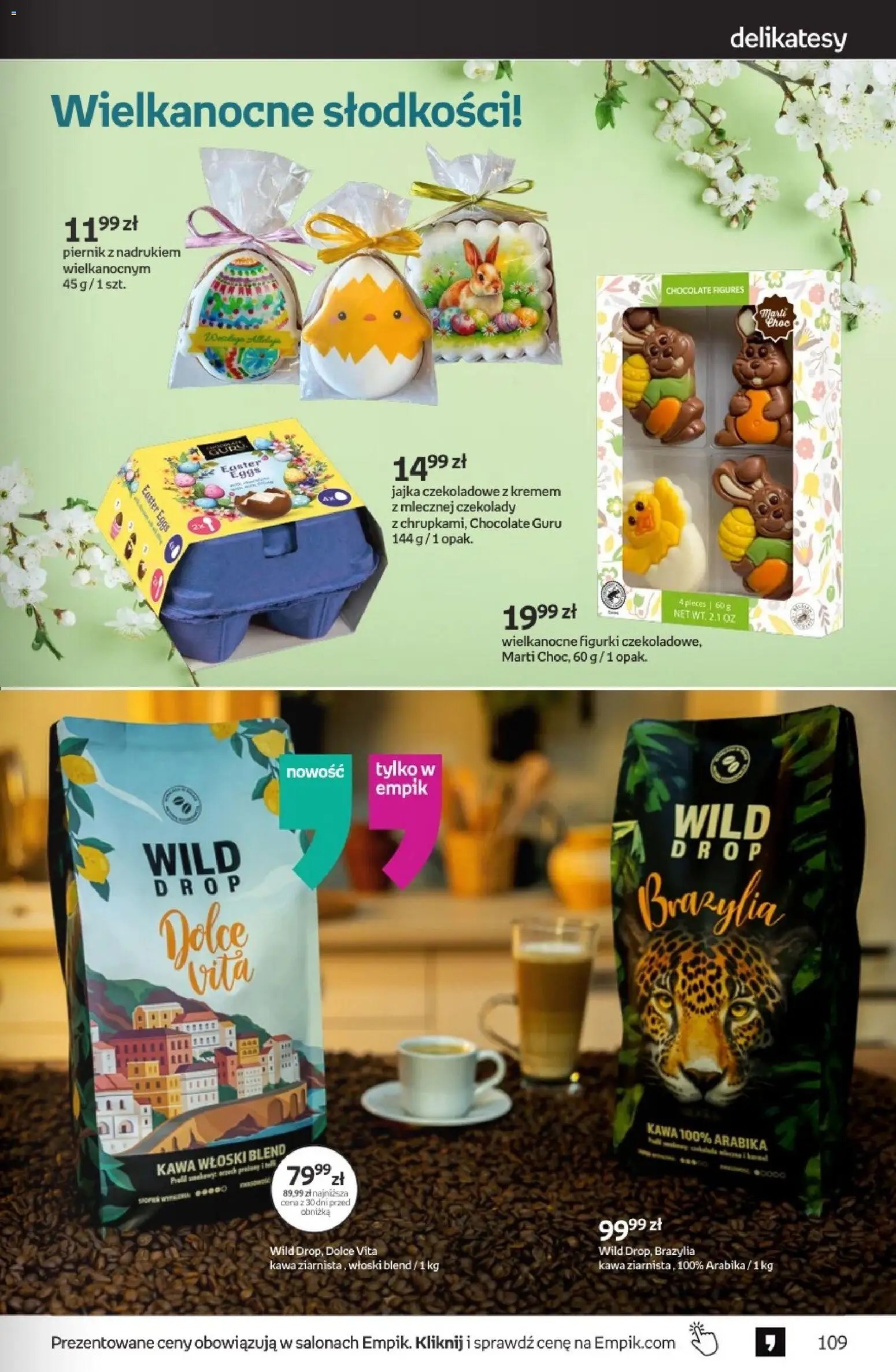 Empik promocje od 11.03.2026 | Strona: 109 | Produkty: Czekolady, Piernik, Jajka, Kawa