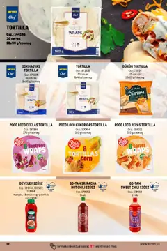 TORTILLA, 30 cm-es, 18x90 g/csomag - amely érvényes a következő dátumtól: 01.10.2024 | Oldal: 12
