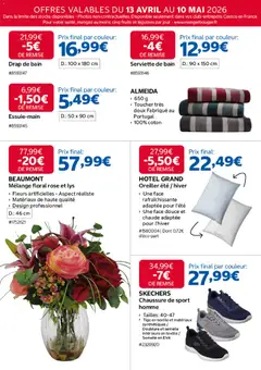 Costco - Prévisualisation de Costco catalogue valide à partir de 13.04.2026 | Page: 13 | Produits: Coton, Oreiller, Serviette de bain