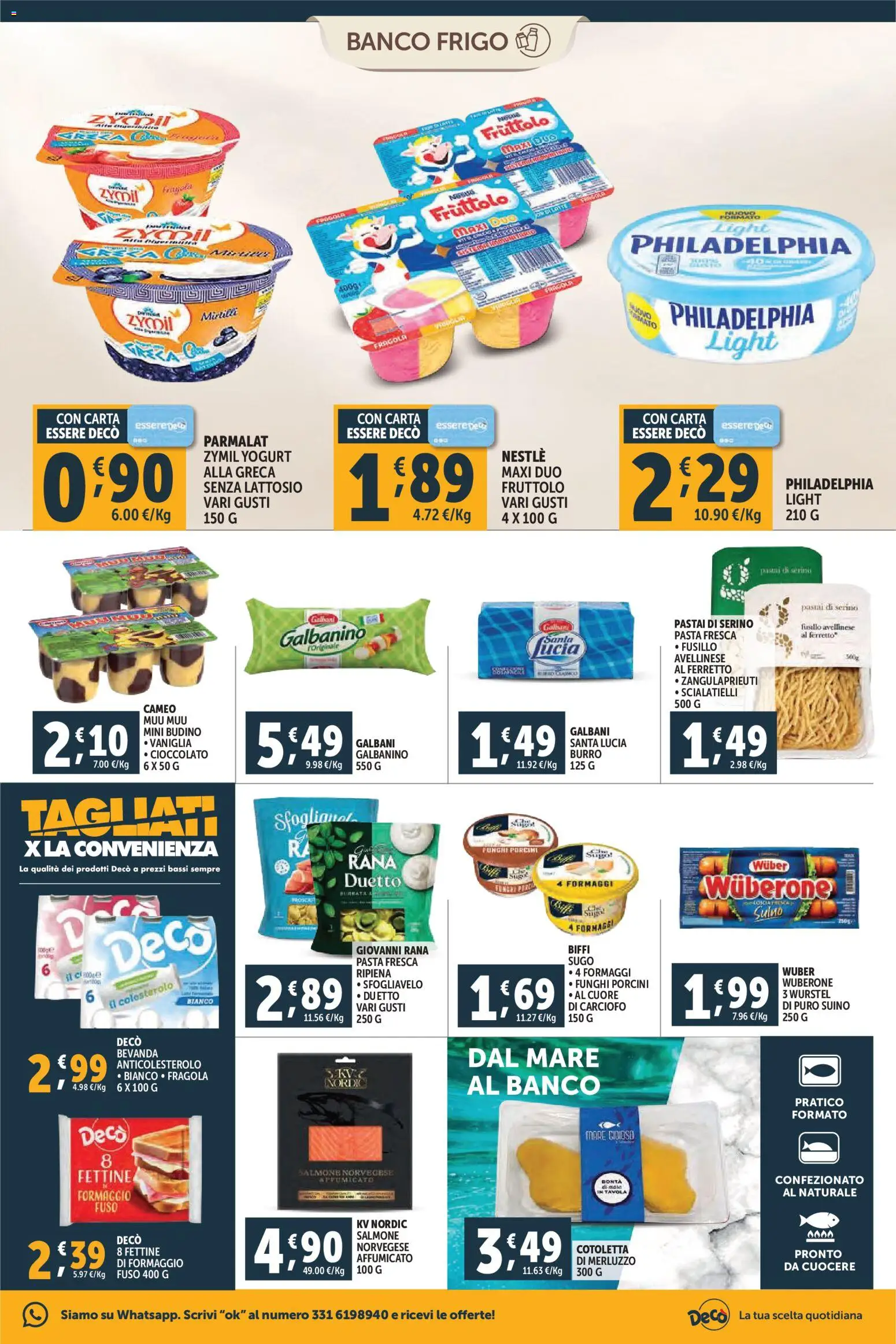 Volantino Decò del 06.03.2026 | Pagina: 5 | Prodotti: Merluzzo, Formaggio, Burro, Budino