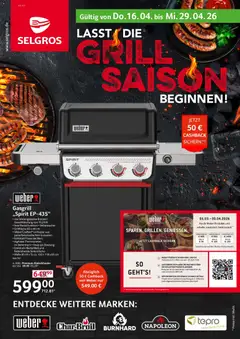 Selgros Grillsaison ab 16.04.2026 gültig